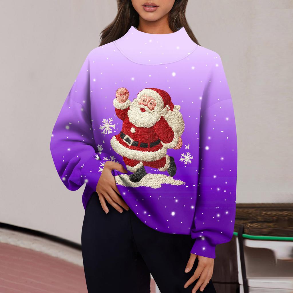 Damen-Sweatshirt, Sportliches Flanell-Sweatshirt, Langarm-Top, Lässiges V-Ausschnitt-Sweatshirt