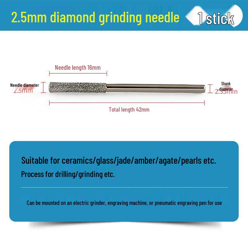 

Diamond Sand Drill Bit for Jade, Agate, Emerald: Extended Hole Enlargement & Carving
