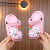 Kleine Blume Hase Sandalen für Mädchen, Weiche Sohle, Rutschfest, Sommer Kinder Clogs für Jungen und Mädchen, Geschlossene Hausschuhe, Strandschuhe