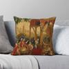 Beijing Observatory Chinoiserie Square Pillowcase Polyester Linen Velvet Pattern Zip Decor Car Cushion Cover