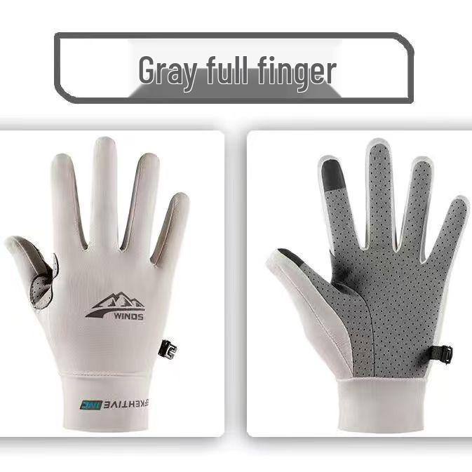 Unisex Summer Fingerless Gloves - UV Protective, Breathable Ice Silk for Cycling, Fishing & Sports