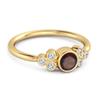Bezel Set Garnet 925 Sterling Silver Gold Vermeil Boho Ring