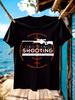 Long Range Shooting - Black with Orange Rifle Scope Graphic - Sniper Shooting Sport Apparel T-shirt