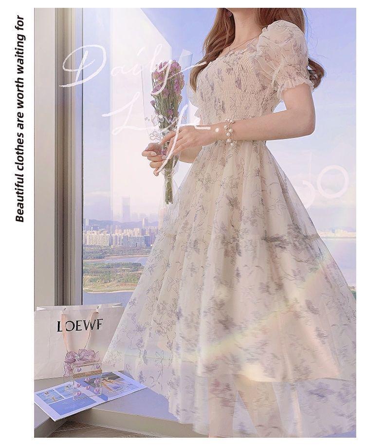 Women's 2026 Floral Chiffon Slimming Summer Dress