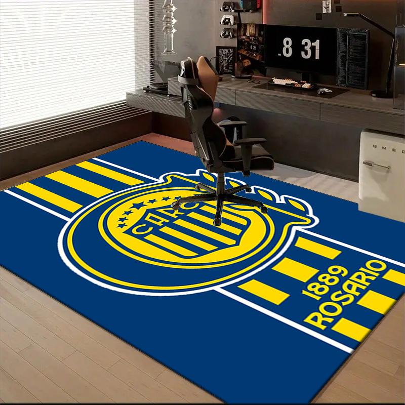 Rosario Central Crest Rug Game Carpet, Floor Mat for Bedroom Living Room Entryway Rug, Home Decor Idea Gift for Christmas birthday