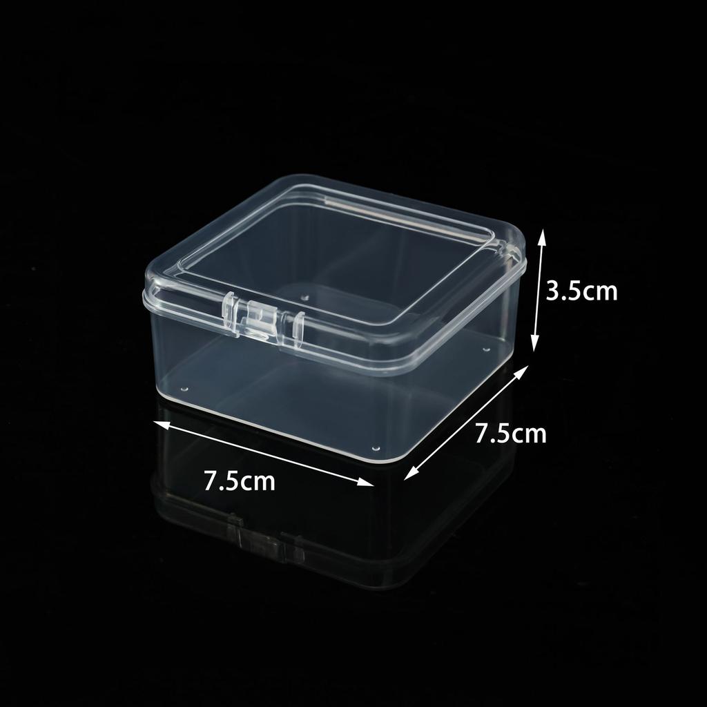 Heightened Square Pp Plastic Box, Transparent Storage, Parts Box, Square Small Product Puzzle Packaging Box, Display Box.