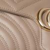 Gucci GG Marmont Spring Clip Flap Quilted V Leather Mini Shoulder Bag Women Shoulder Bag Gray-Brown 446744-AAER0-1523