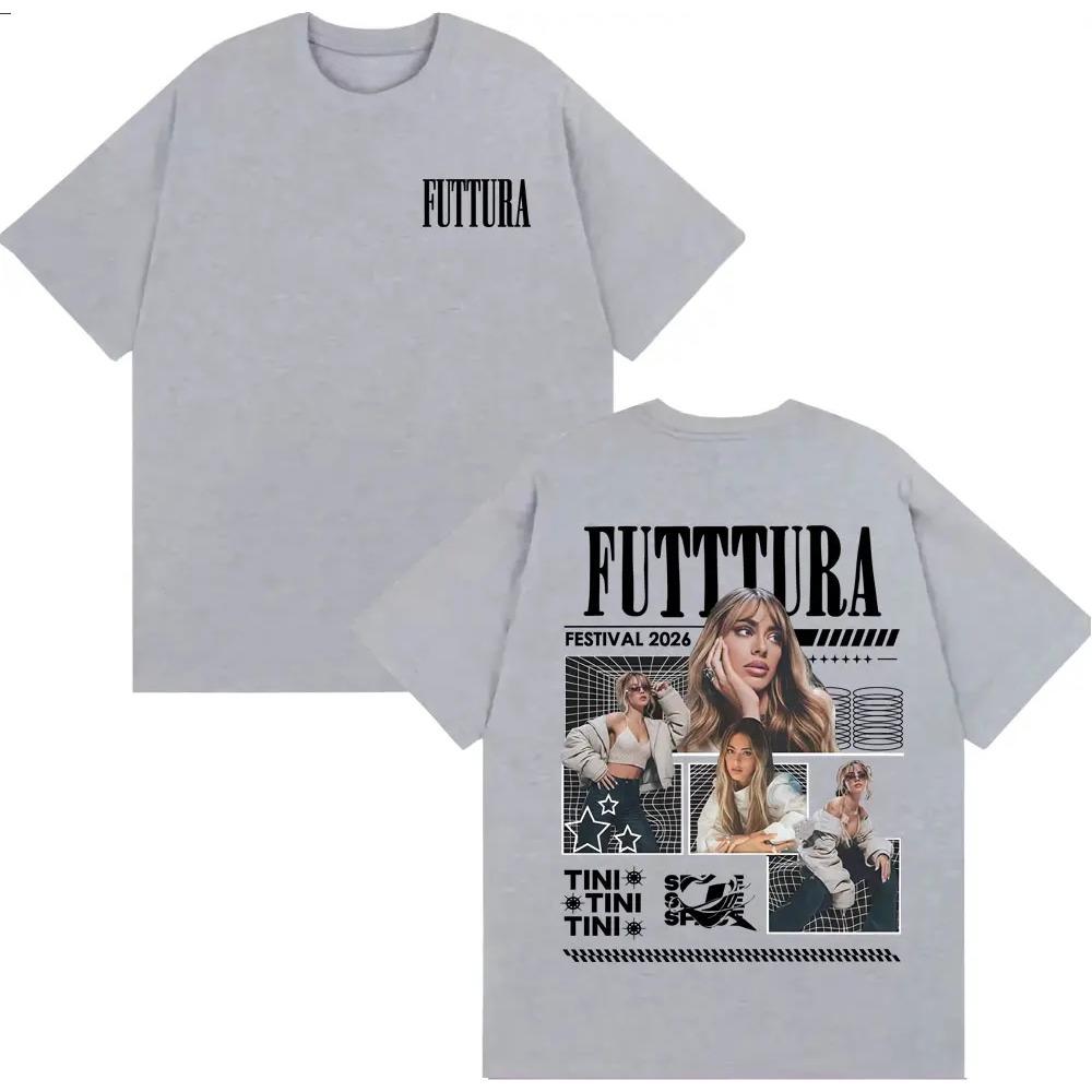 Tini Stoessel Futtura Album Merch T-Shirt Herren Damen Kleidung Vintage Ästhetik T-Shirts Komfort Baumwolle Kurzarm-T-Shirt