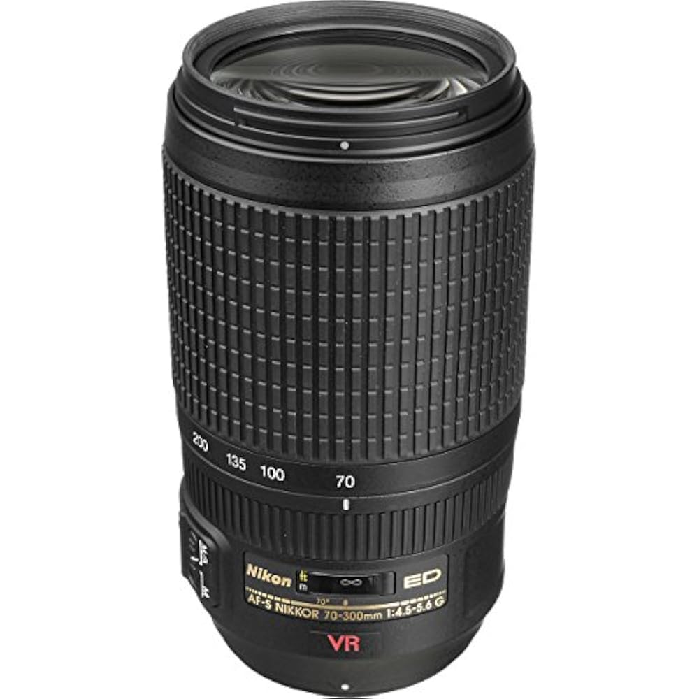 Nikon telephoto zoom lens AF-S VR Zoom Nikkor 70-300mm f/4.5-5.6g IF-ED full size compatible