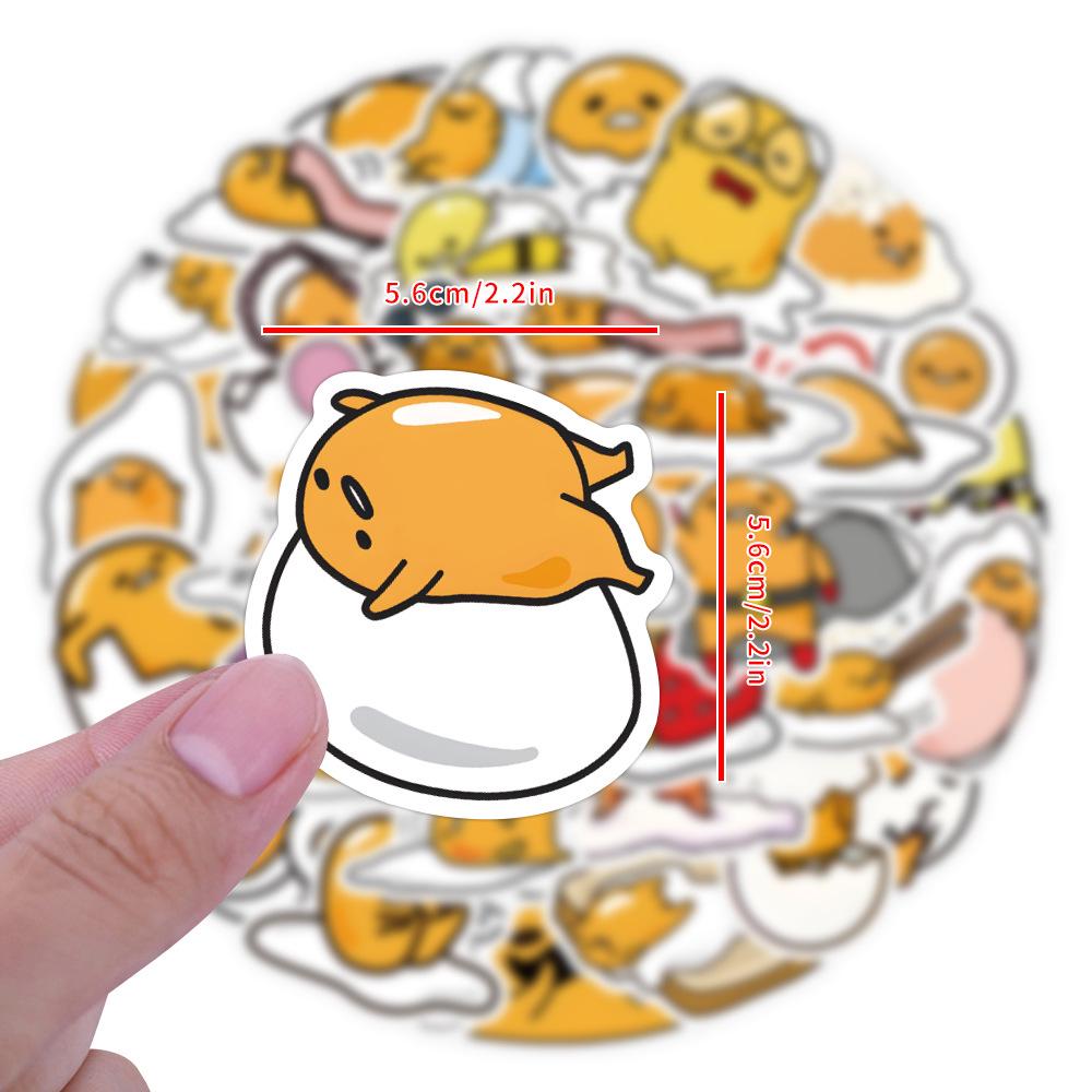 60/120 Gudetama Graffiti Waterproof Stickers for Notebooks, Luggage, and Guitars