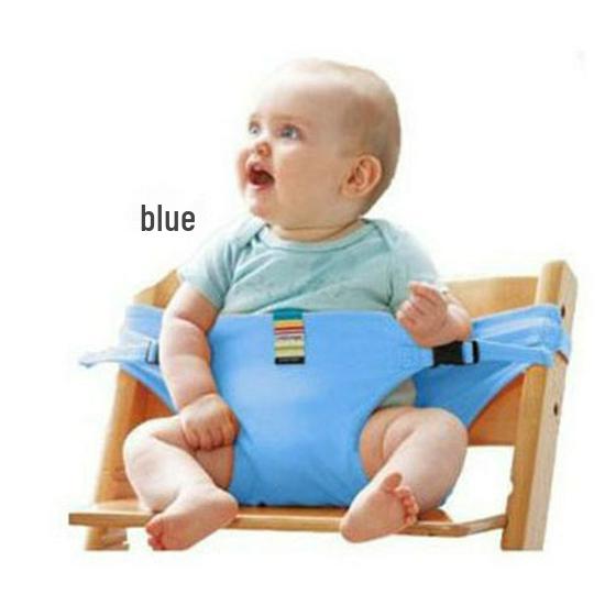 

Foldable Baby Safety High Chair with Portable Child Seat and Dining Harness синий