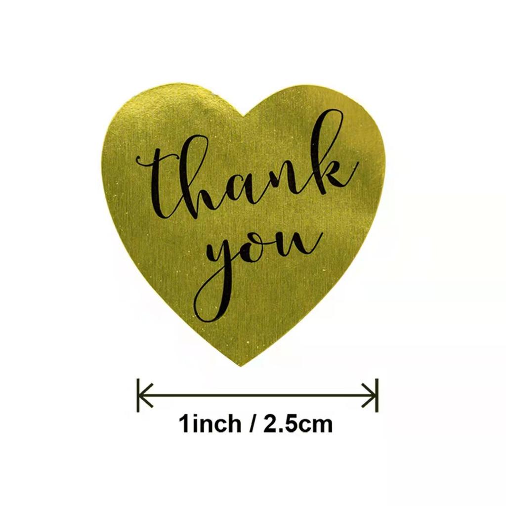 500pcs/roll Gold Packaging Label Round Stickers Luxury Gold Foil Waterproof Label Stickers