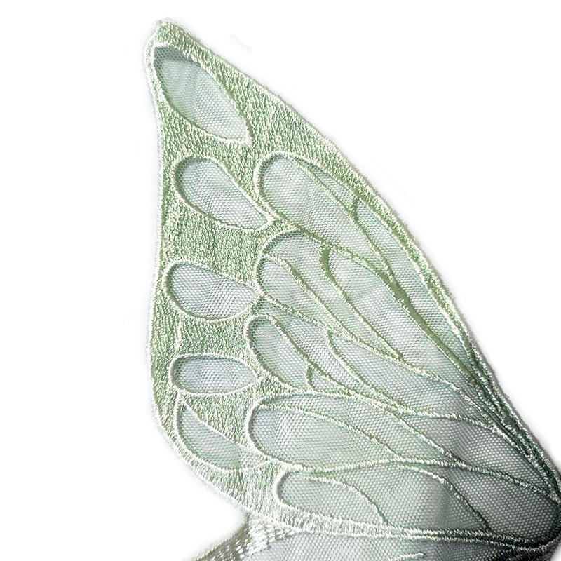 Butterfly Lace Embroidered Corsage Mesh Underwear with Flutter Sleeves