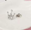 Korean Version Diamond Studded Crown Brooch Vintage Hollowed Out Rhinestone Crown Collar Pin Suit Shirt Brooch Jewelry Accessory