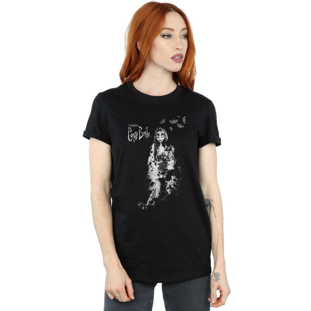 Corpse Bride Womens/Ladies Distressed Bride Cotton Boyfriend T-Shirt