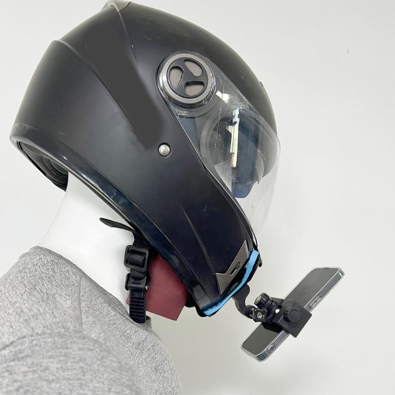 6 Piece Motorcycle Helmets Chin Mount Kit with Long Thumb Screw for Action Cameras and Smartphones