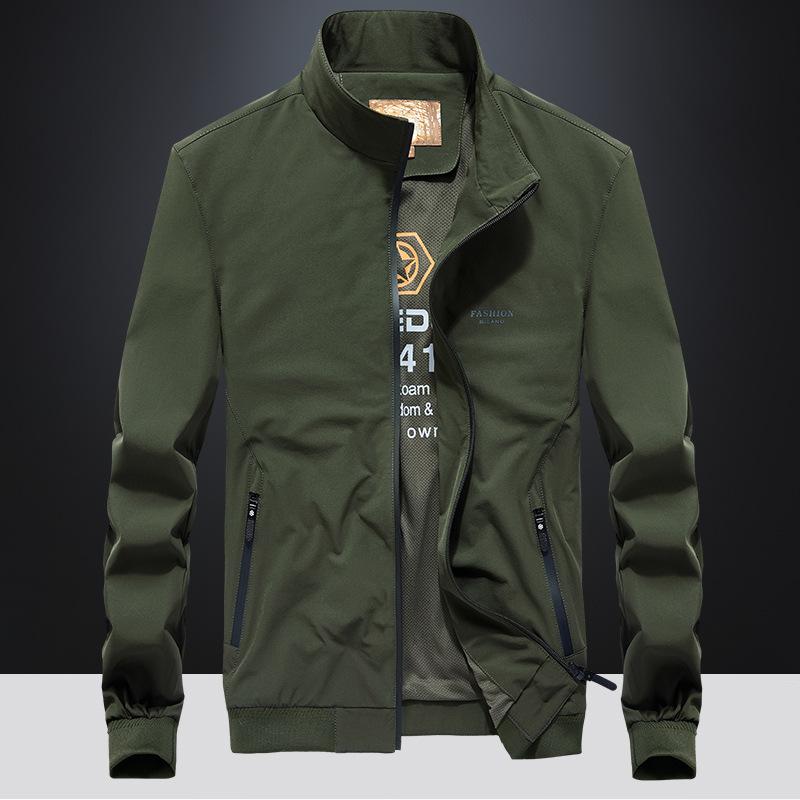 Autumn Fit Sports Ordinary Zipper Daily Youth Zipper Digging Bag Hoodless Jacket