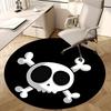 Totenkopf und gekreuzte Knochen Stuhlmatte - Runder Teppich für Heimdekoration, Bürogebrauch, Schlafzimmer, Wohnzimmer, Geschenkidee0489b