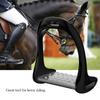 Horse Riding Stirrup Stainless Steel NonSlip Pad Equestrian Aluminum Saddle With Painting Black