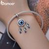 BAMOER 925 Sterling Silver Modré Diabolské oko Závesné korálky Lapač snov Prívesky pre ženy Náramok DIY Jemné šperky