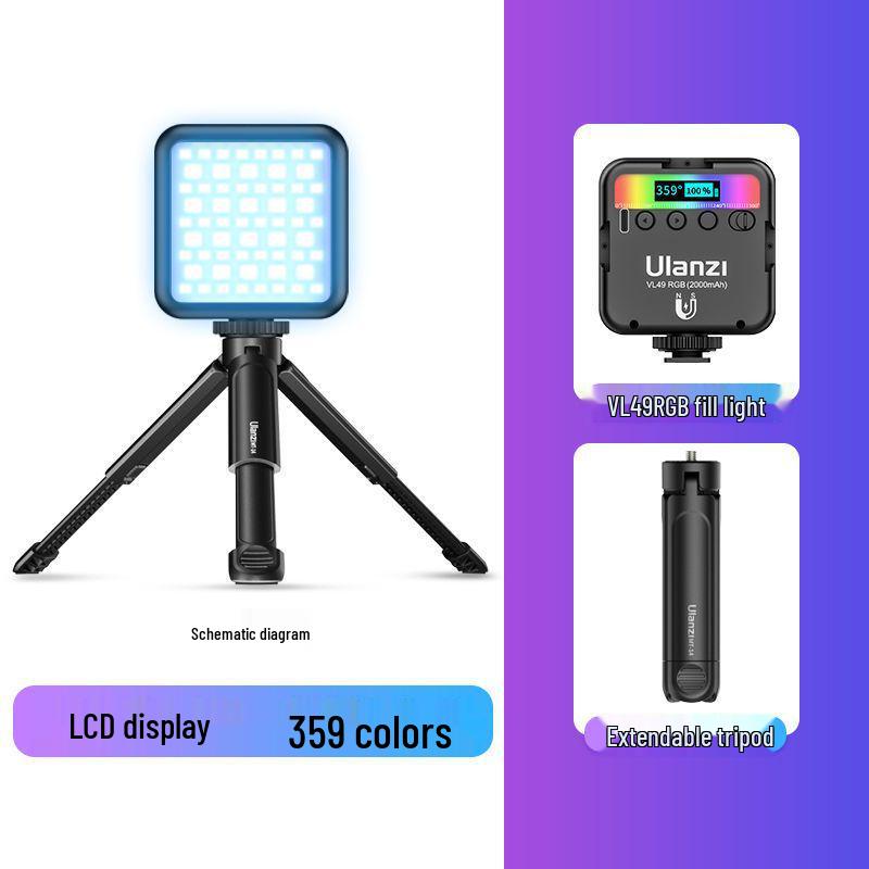 2025 VL49RGB Mini Pocket Full Color Fill Light for Mobile Photography