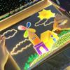 DIY Fluorescent Drawing Board for Kids - Erasable, Luminous, Transparent Message Board Easel