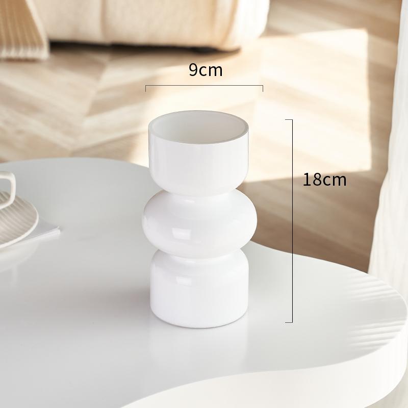 Nordic Simple Luxury Glass Flower Vase Decoration High Aesthetic Value Flower Arranger Home Desktop Decor Props