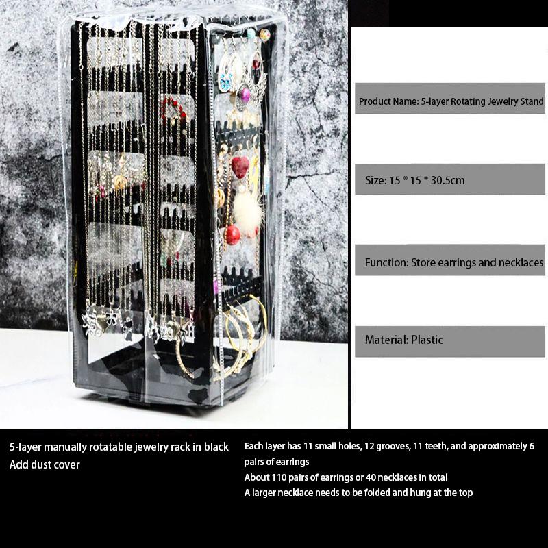 Plastic Transparent Jewelry Box Storage Necklace Bracelet Jewelry Boxes Organizer Earrings Display Stand Storage Accessories