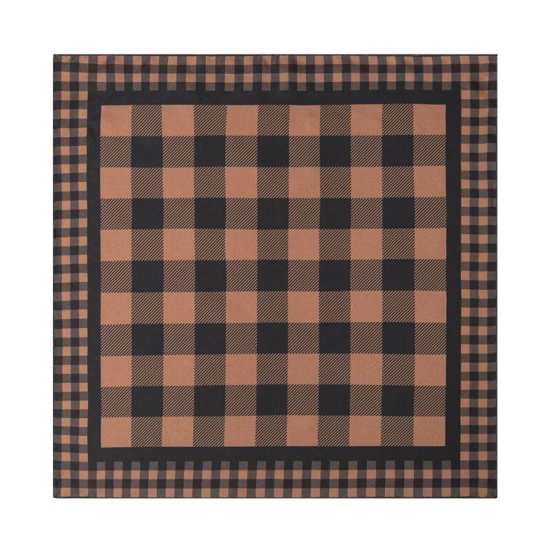 TXRMDX Men s Plaid Silk Square Scarf One Size
