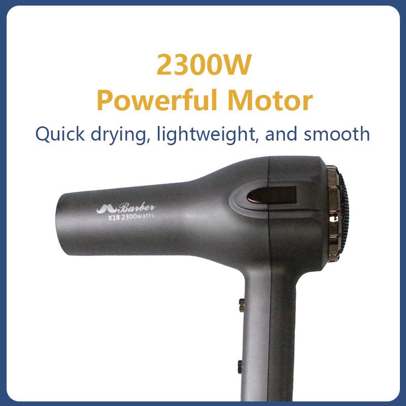 X18 Yüksek Güçlü Profesyonel Saç Kurutma Makinesi - Hızlı Kurutma, Yüksek Hızlı, Mavi Işıklı, Ev ve Kuaför Kullanımı İçin