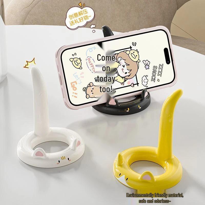 Adorable Kitten Phone Stand for Dorm or Bedside