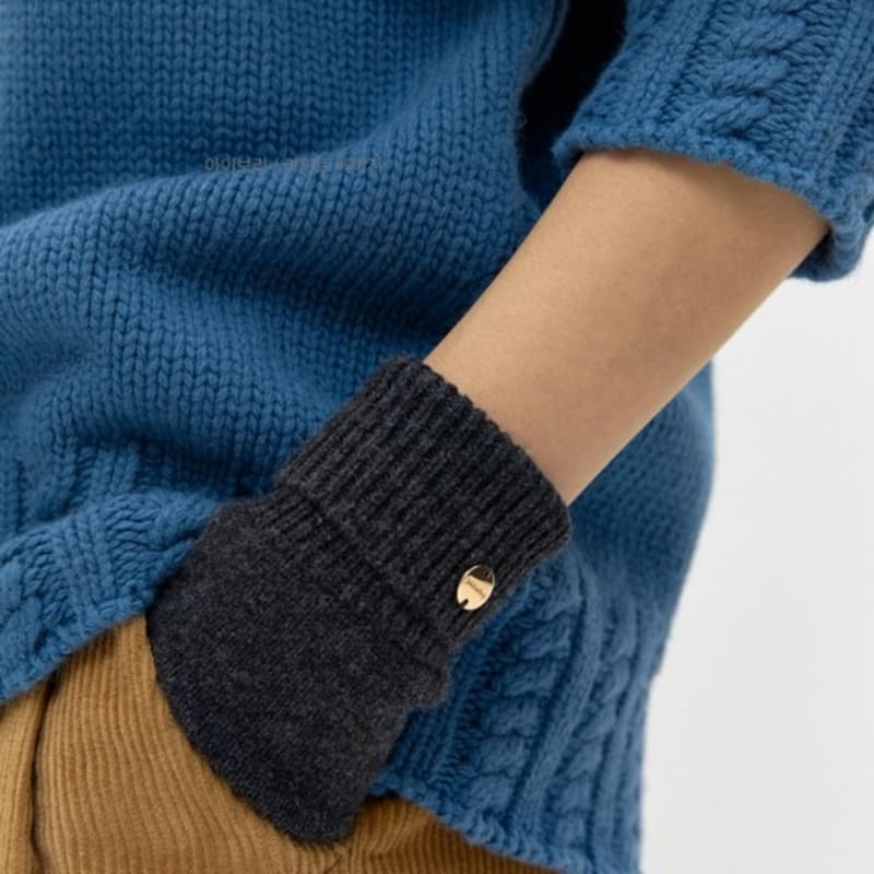 

Вязаные шерстяные перчатки DEPOUND - угольные charcoal