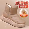 thick-soled snow boots women's new winter velvet warm Northeast large cotton shoes waterproof and non-slip bread boots short boots