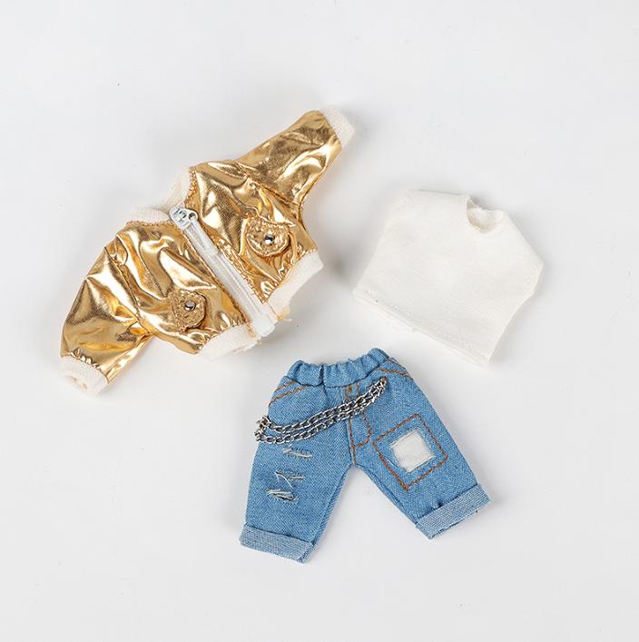Ob11 Baby Accessories Clothes For Baby Laser Bar Sets T-Shirts Jackets And Jeans Furniture For Dolls 1/12 Cool Anime Perfect Toys