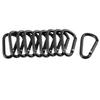 Aluminium Safety Buckle Keychain Camping Hiking Hook Black Climbing Button Alloy Carabiner