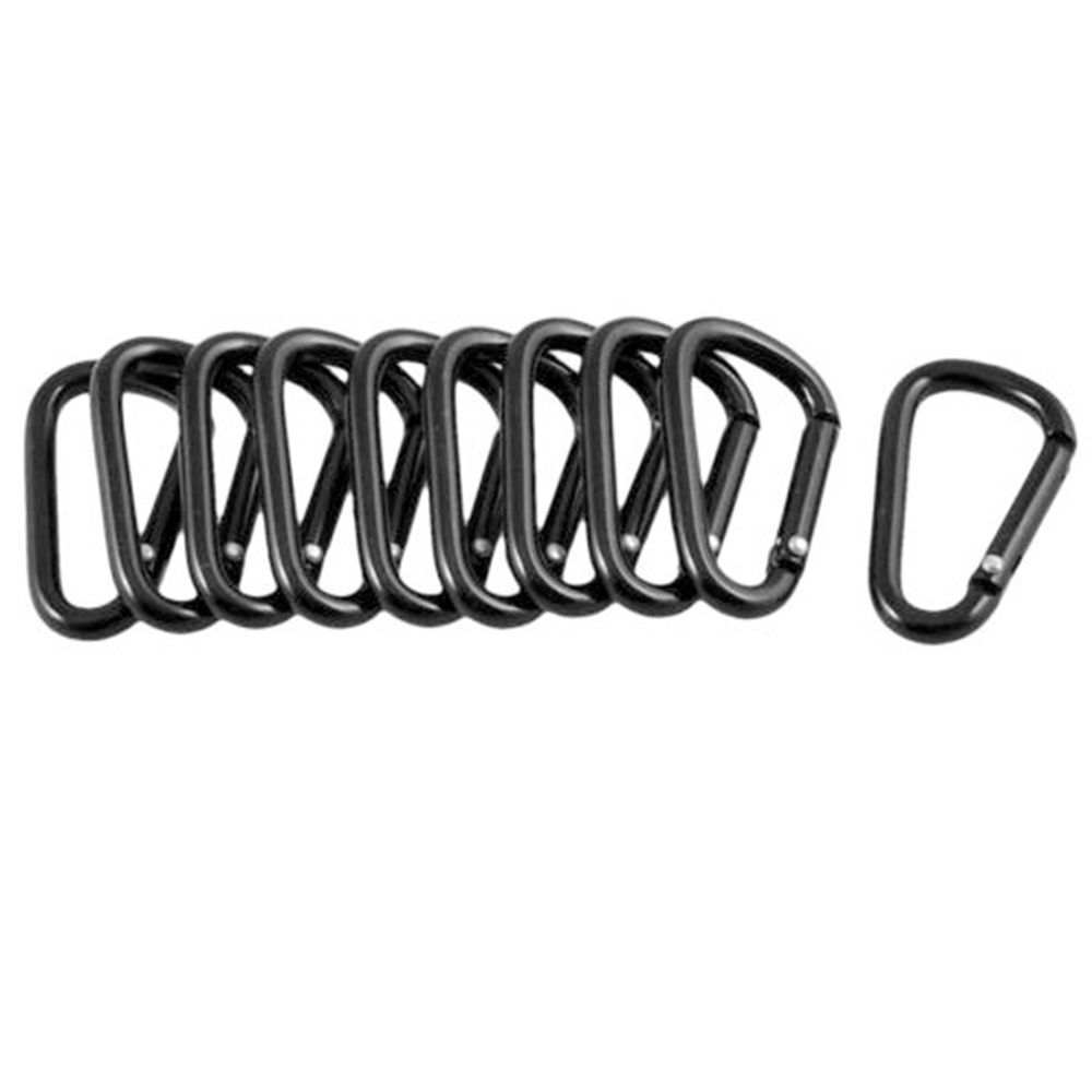 Aluminium Safety Buckle Keychain Camping Hiking Hook Black Climbing Button Alloy Carabiner