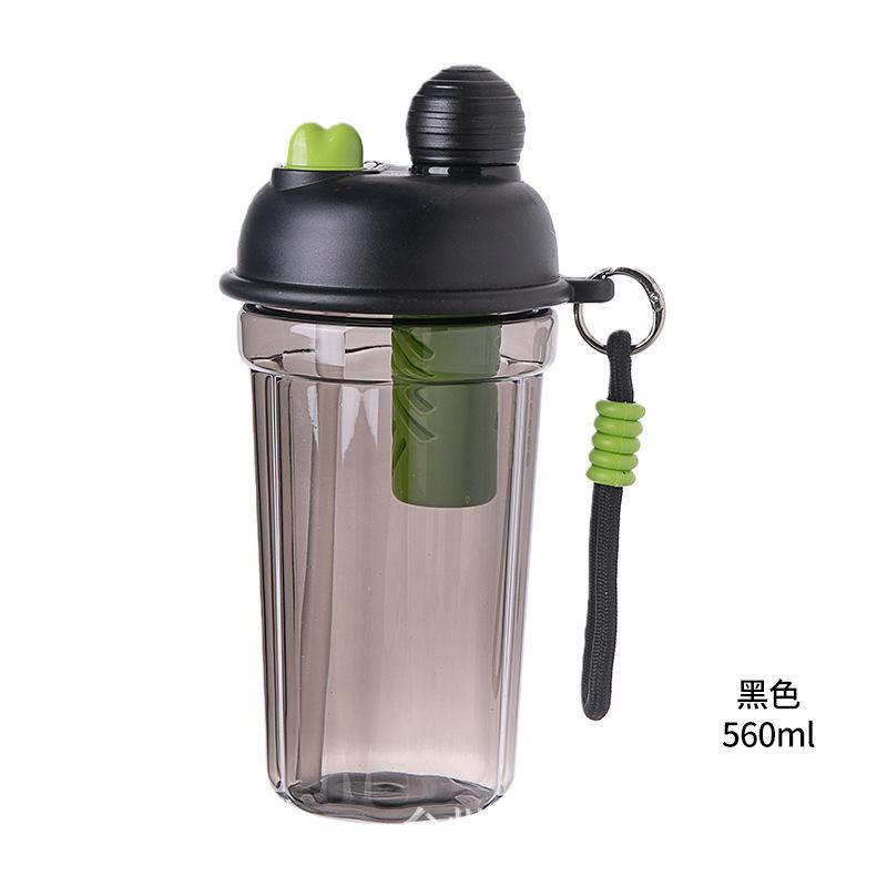 Water bottle new high value portable double drink plastic cup straw cup 110ml portable cute outdoor water cup easy cup