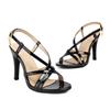 Minimalist Strap Sandals 2024 New European and American Style Round Toe Open Toe Thin Heel High Heel Women's Shoes