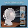 Portable Rechargeable Silent Night Light Mini Clip-on Fan for Desk, Dorm, Stroller, or Bed