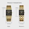 Luxury Golden Quartz Wristwatches For Women Fashion Waterproof Ladies Mens Watches Relogio Feminino