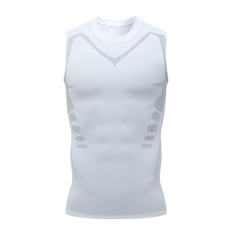 T-shirt Sportiva Senza Maniche da Uomo Asciugatura Rapida in Seta Ghiacciata per Basket all'Aperto e Fitness