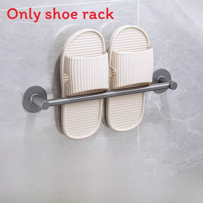 Space Aluminum Modern Shoe Storage Rack With Adhesive Mount For Bathroom And Kitchen Organization
