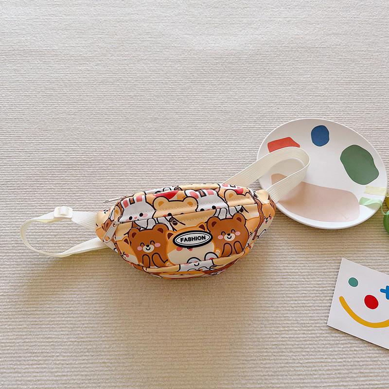 

Стильная и милая детская холщовая сумка с принтом милой собачки для детей Brown Bear