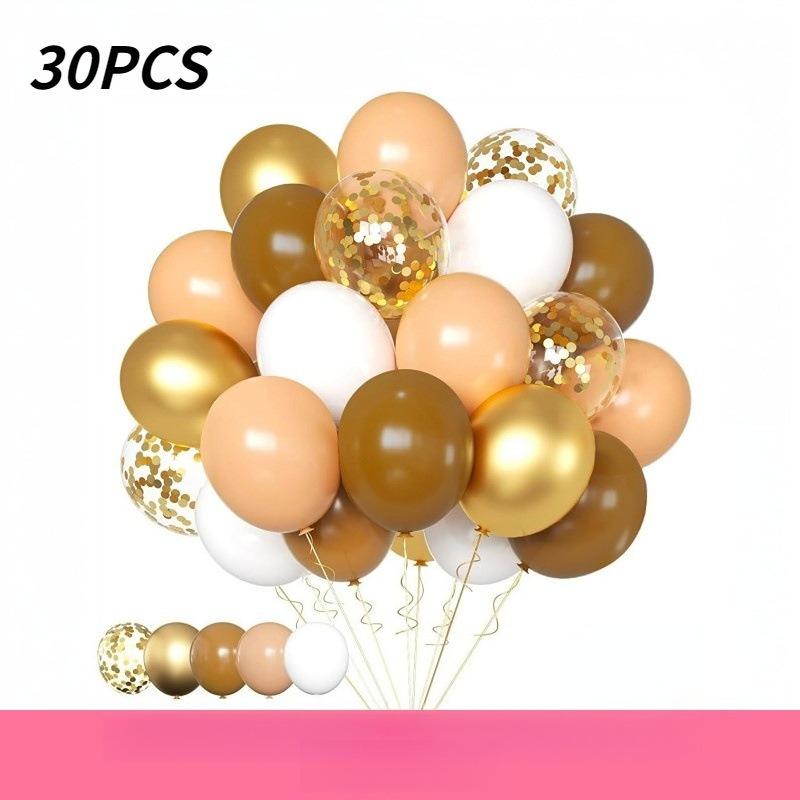 10 Zoll 30 Stück Glitzerpapier-Schnipsel Ballon-Set Dekoration Ballons Weihnachten Halloween Geburtstag Feiertag