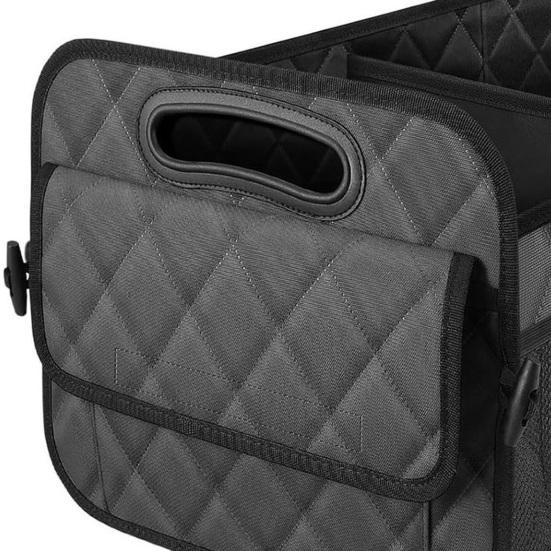 Car Trunk Organizer Foldable Portable Storage Box 2 Compartments Car Luggage Compartment Road Trips Camping Car Accessories