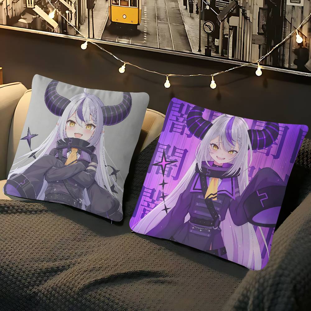 Hololive L-a D-Darknesss Kissenbezug Abnehmbarer Waschbarer Kissenbezug – Ganzjährig Weiches Leinen