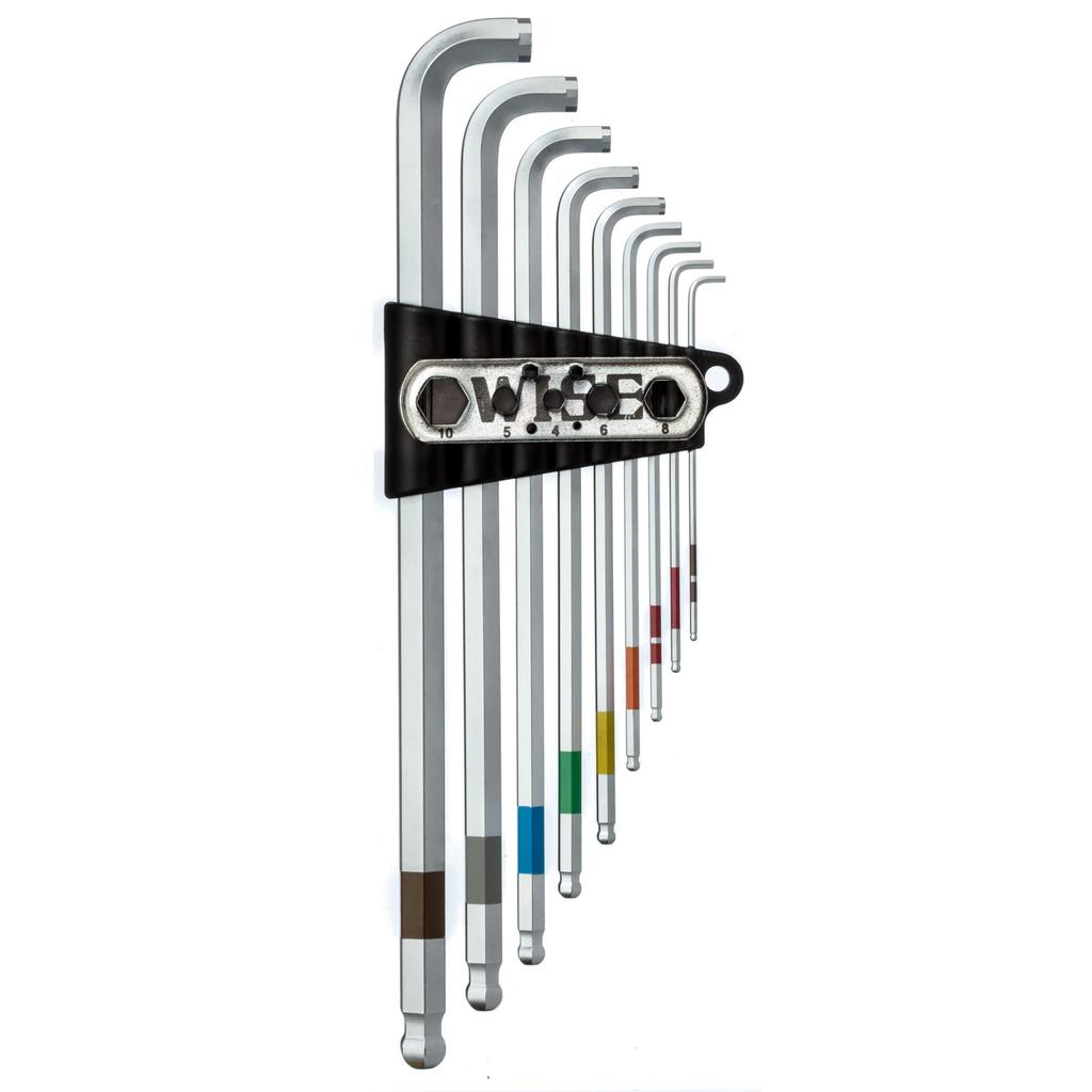 WISE Stick Ball Wrench Set (Cane Type) SBS-2000 LL Type with Special Chrome Plated Auxiliary Handle