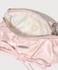 COVERNAT WOMAN Clover Heart Shirred Ribbon Handle Pouch Light Pink