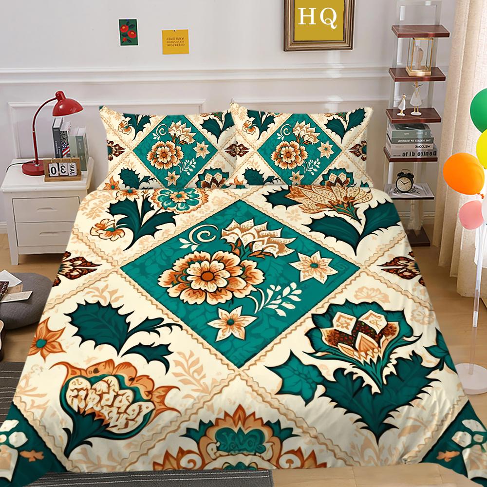 Bedding Cover Set High Quality Paisley Printing Children Bedspread Double Size Polyester Home Textiles