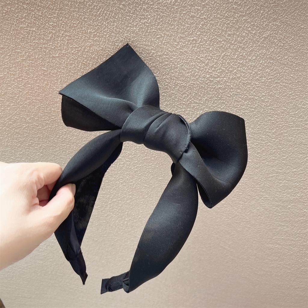 New Fashion Women's Hair Accessories Wide Side Headwear Big Bow Knot Hairband Adult Spring Turban Headband